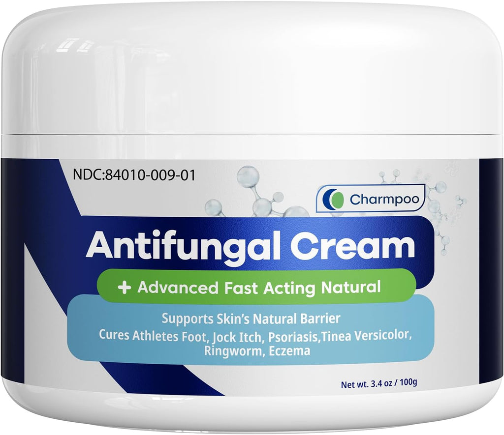 Antifungal Cream for Jock Itch: Anti Fungal Cream for Itchy Skin Relief Extra Strength - Ringworm Treatment for Humans - Athletes Foot Treatment for Feet 3.4 oz, 100g, White